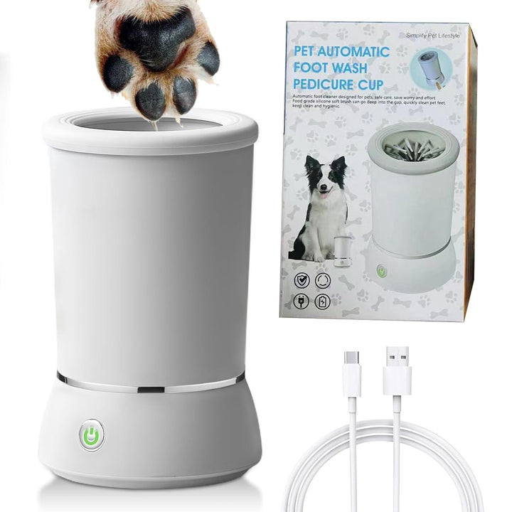 Electric Dog Paw Cleaner & Massager – soft silicone Automatic USB Rechargeable spotless