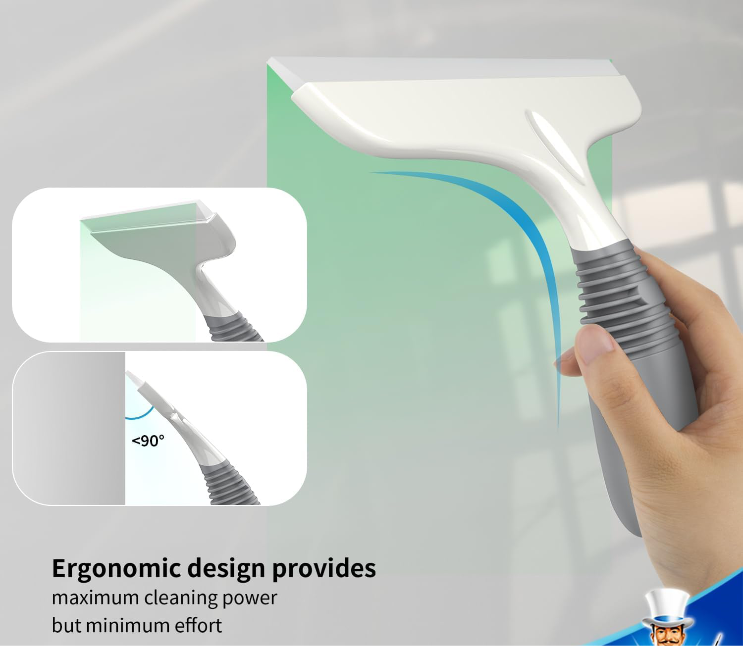 Multi-Purpose Silicon Squeegee for Window, Glass, Shower Door & Car