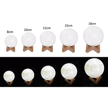 3D Printed Moon Lamp: Moon Light inside your room for home decor - Heart Crafted Gifts