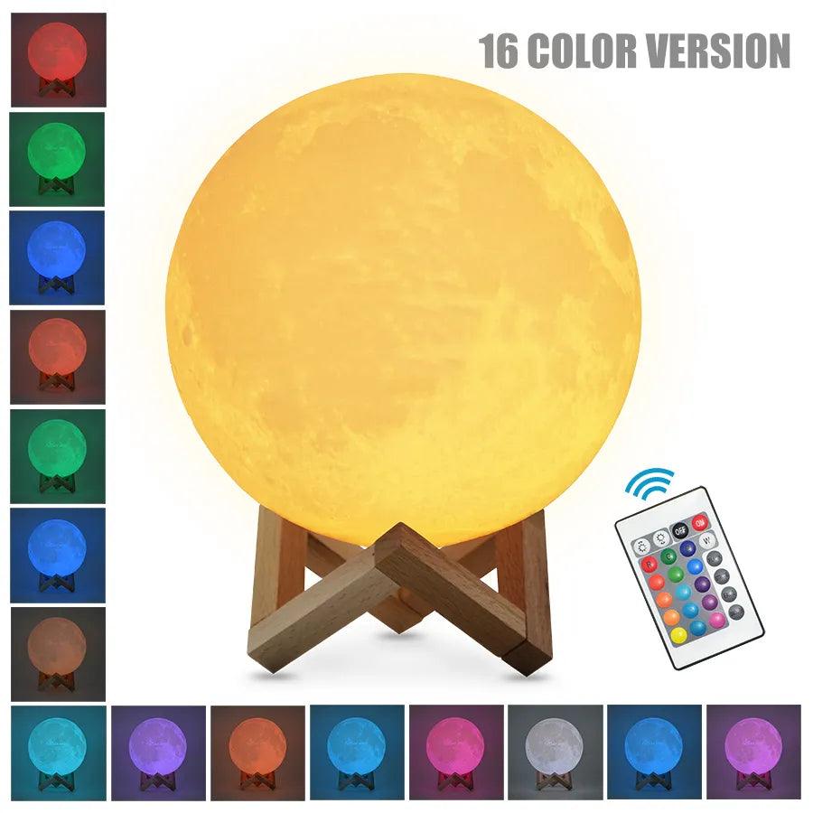 3D Printed Moon Lamp: Moon Light inside your room for home decor - Heart Crafted Gifts