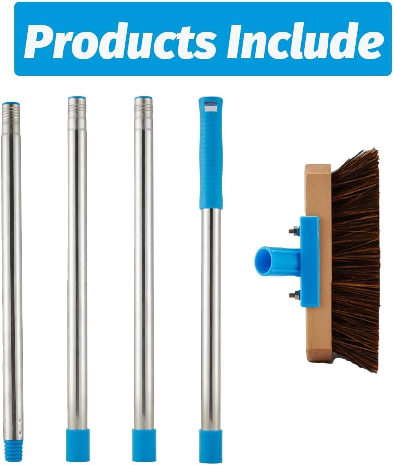 Heavy Duty Deck Brush with Long Handle – 60" Floor Scrub Brush