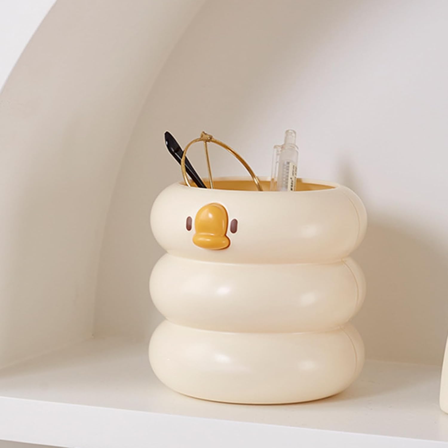 Cute Duck Desk Organizer – Pen, Pencil Makeup Brush Holder