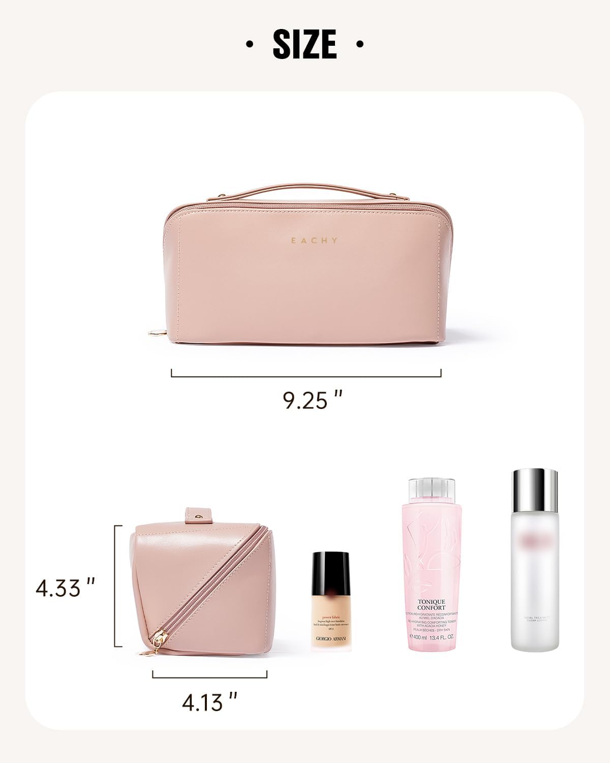 Travel Makeup Bag,Large Capacity Cosmetic Bags for Women,Waterproof Portable Pouch