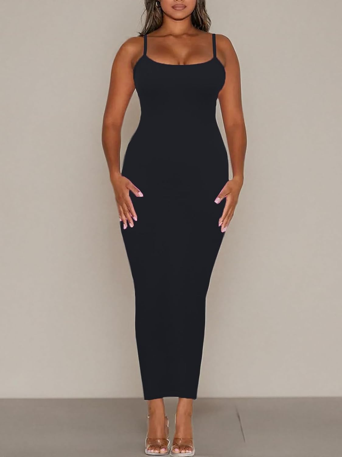 Women’s Spaghetti Strap Bodycon Maxi Dress – Summer Party
