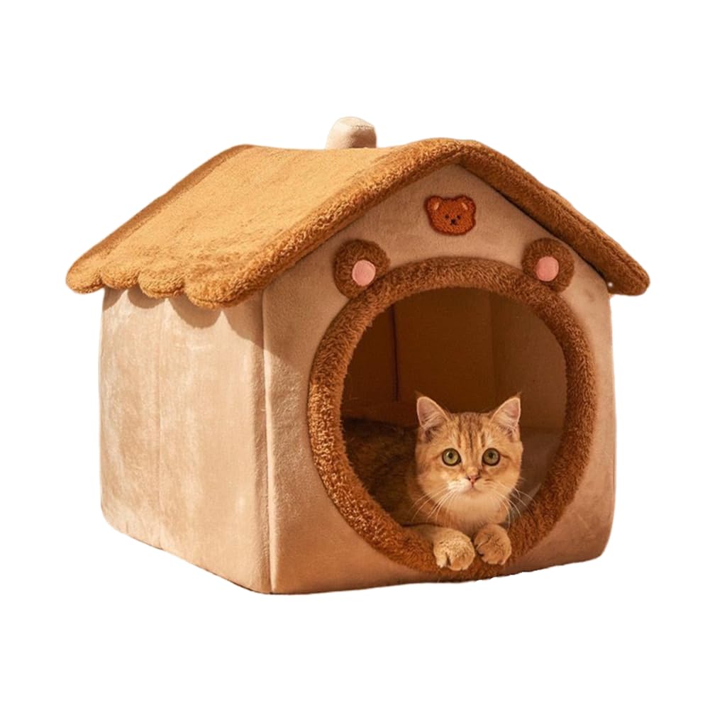 Cat Bed for Indoor Cats – Cozy Cave Bed & Tent with Cushion