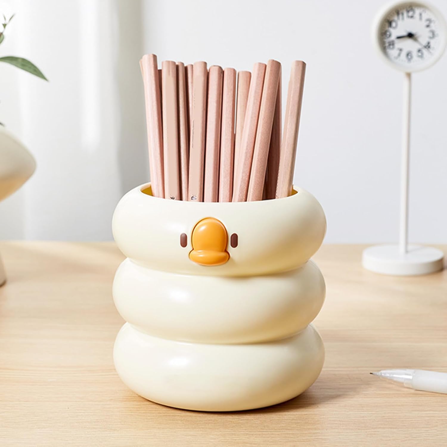 Cute Duck Desk Organizer – Pen, Pencil Makeup Brush Holder