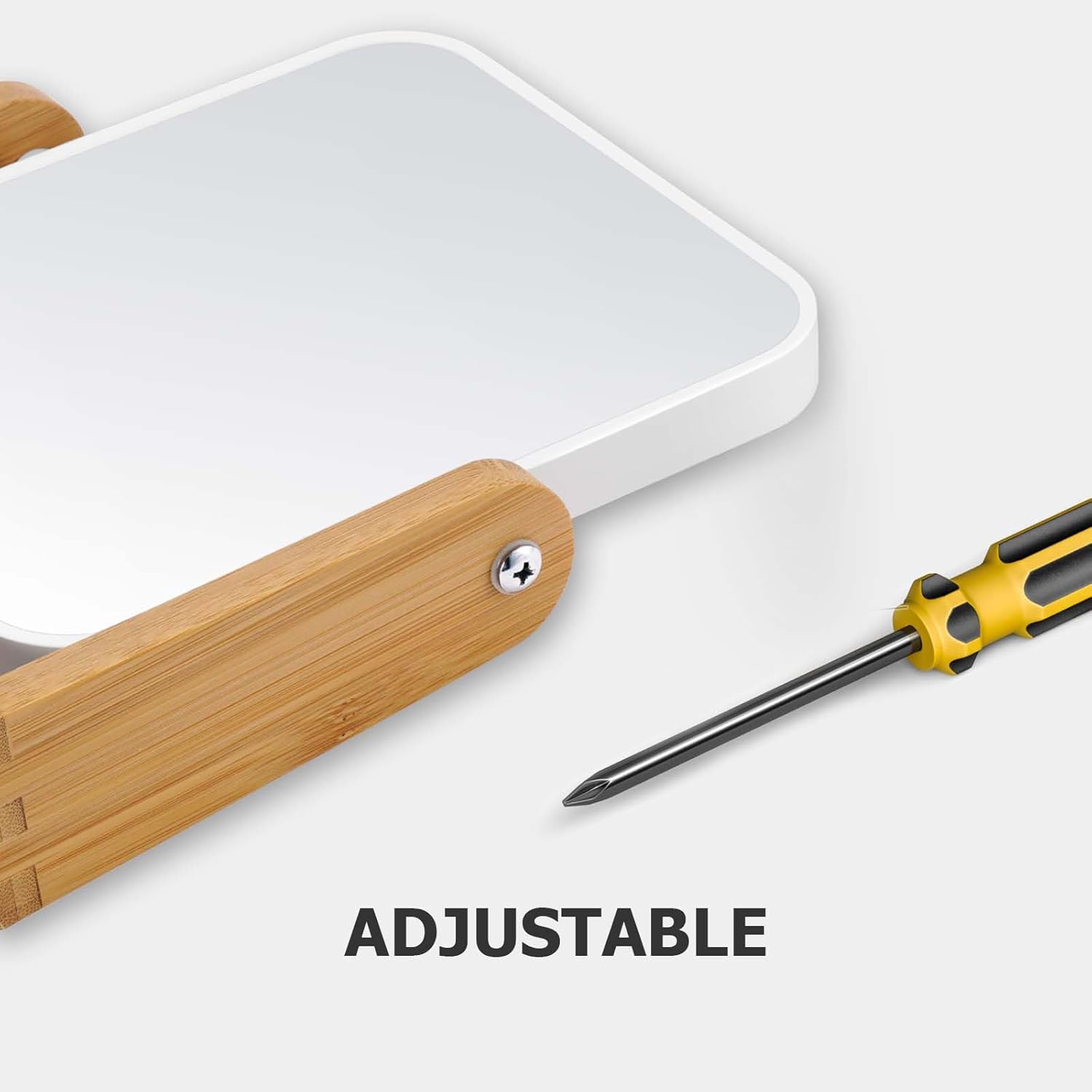 Double-Sided 8" Vanity Mirror with 1X/3X Magnification & Stand