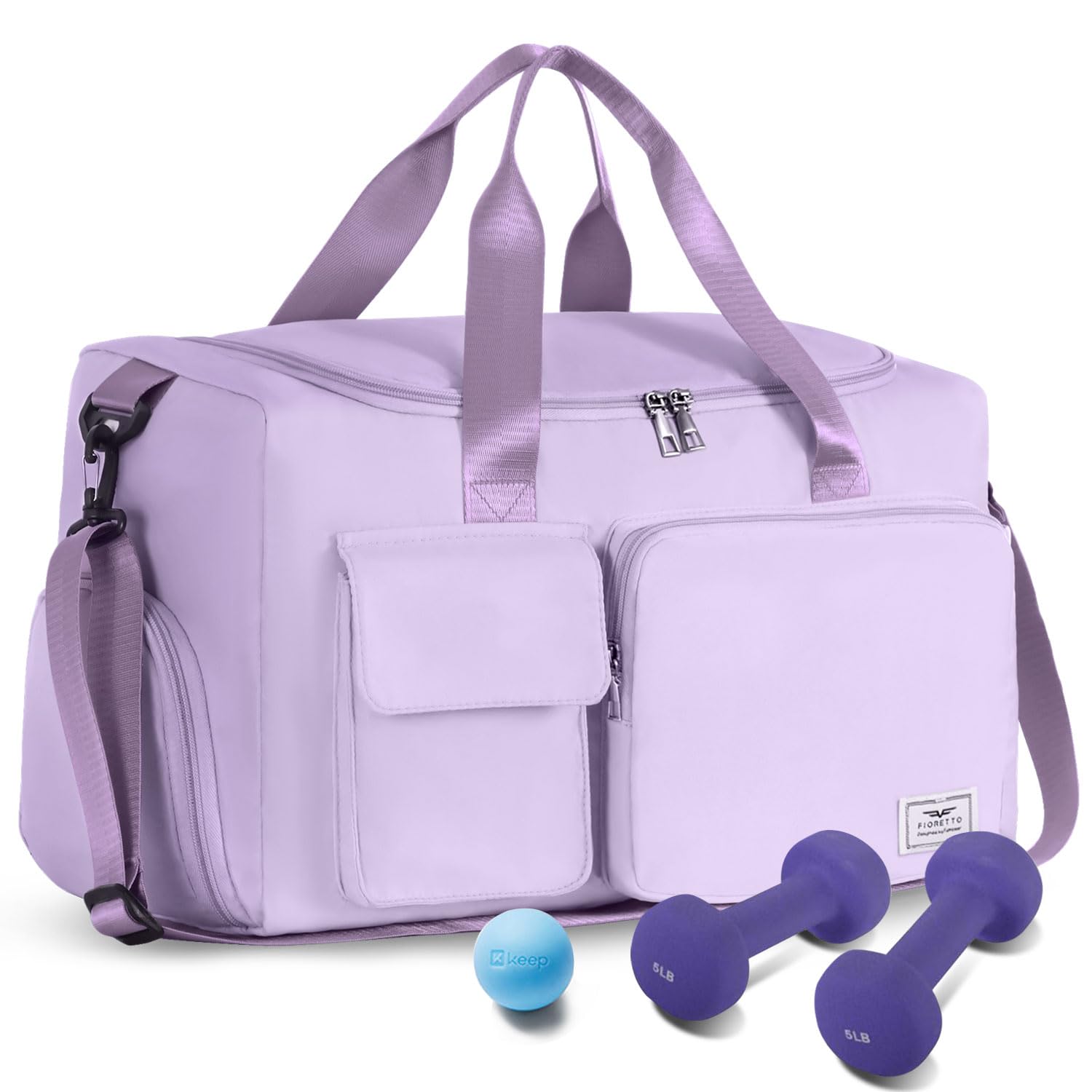Women’s Gym Duffle Bag – 37L Travel Bag with Shoe Pocket