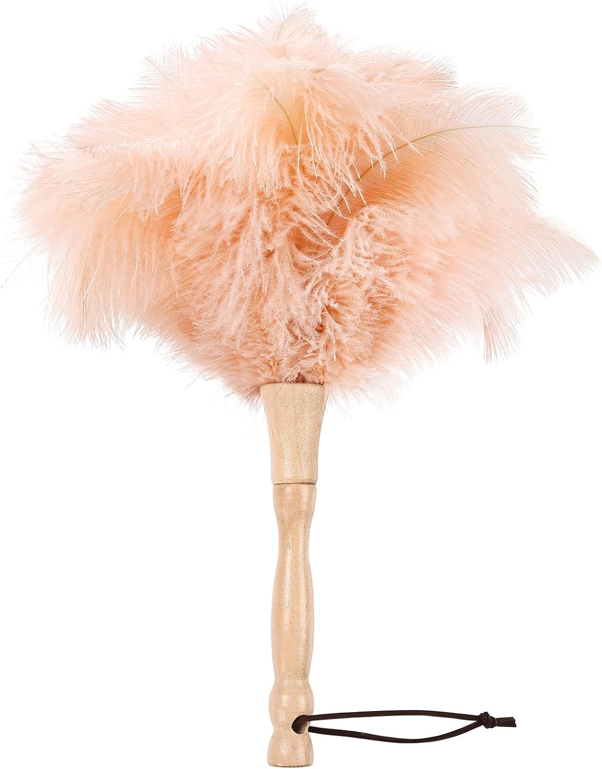 12 Inch Feather Duster – Fluffy Natural Ostrich Feathers with Wooden Handle