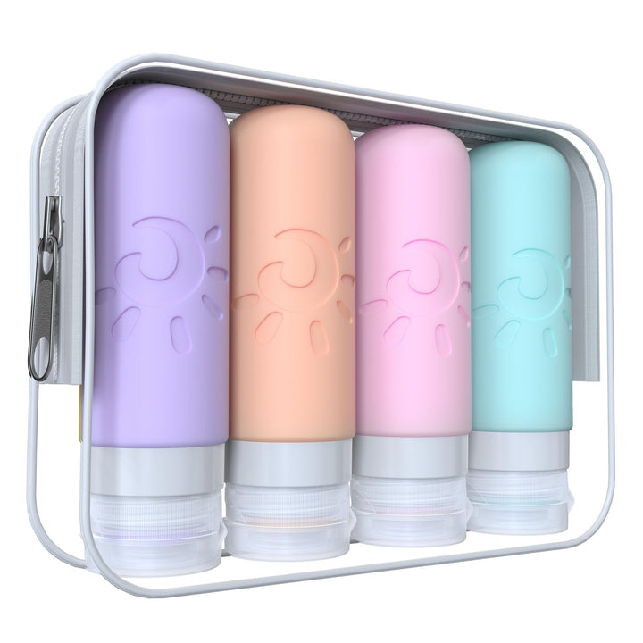 TSA Approved Travel Bottles – 3oz Leak-Proof Refillable Toiletry Containers Set