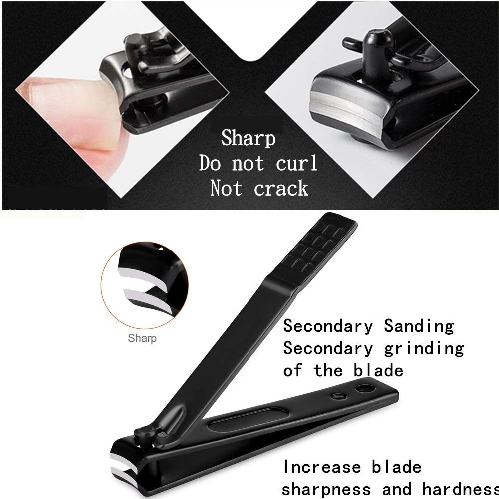 Manicure Set for Men – Professional Nail Clippers Kit with Travel Case