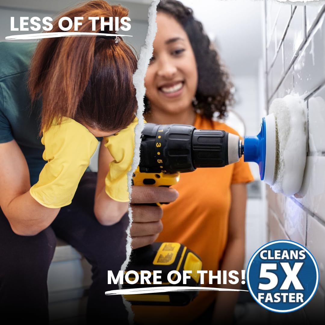 7 Pack Drill Brush Set for Deep Cleaning – Scratch Resistant – Ideal