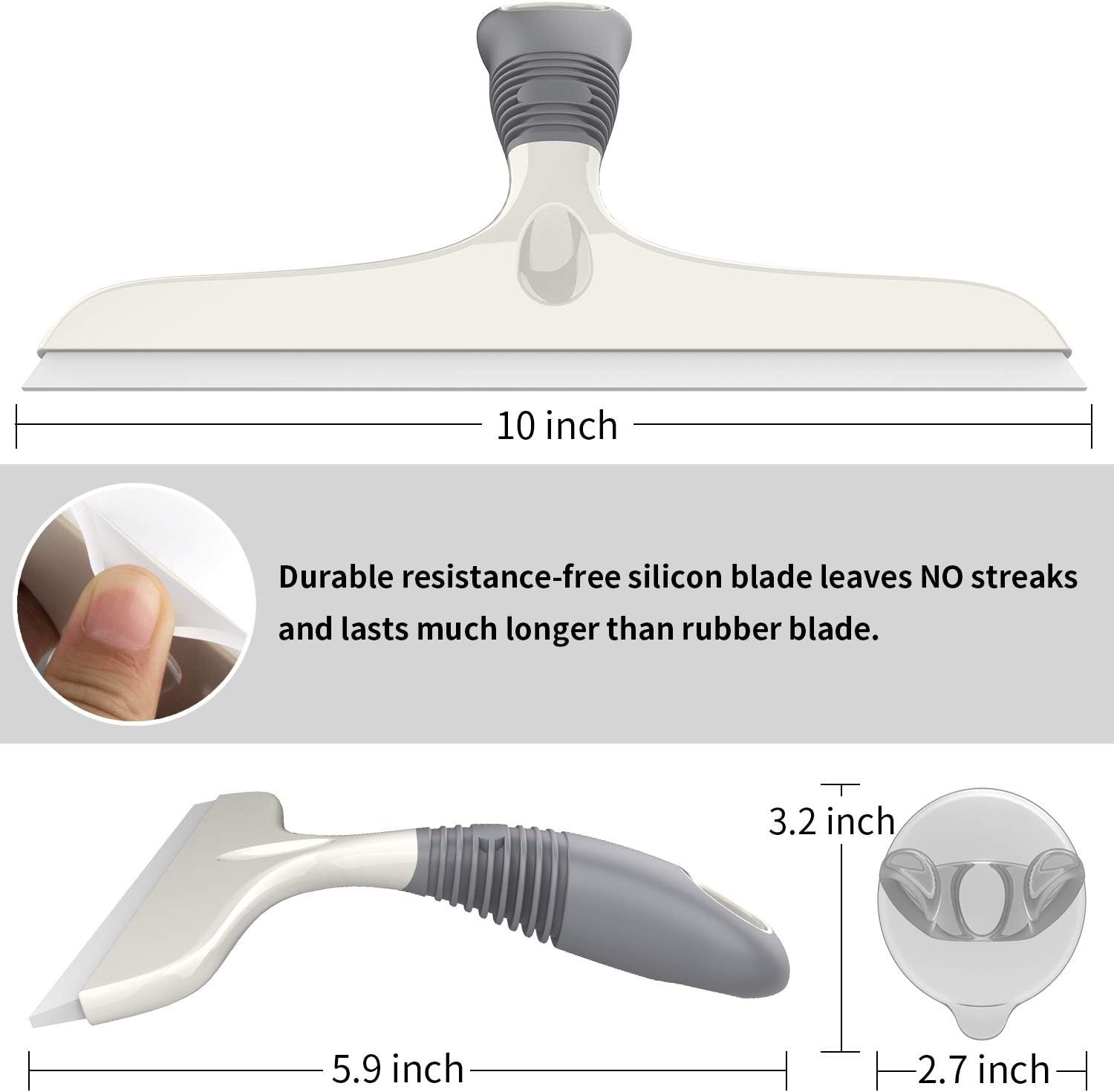 Multi-Purpose Silicon Squeegee for Window, Glass, Shower Door & Car