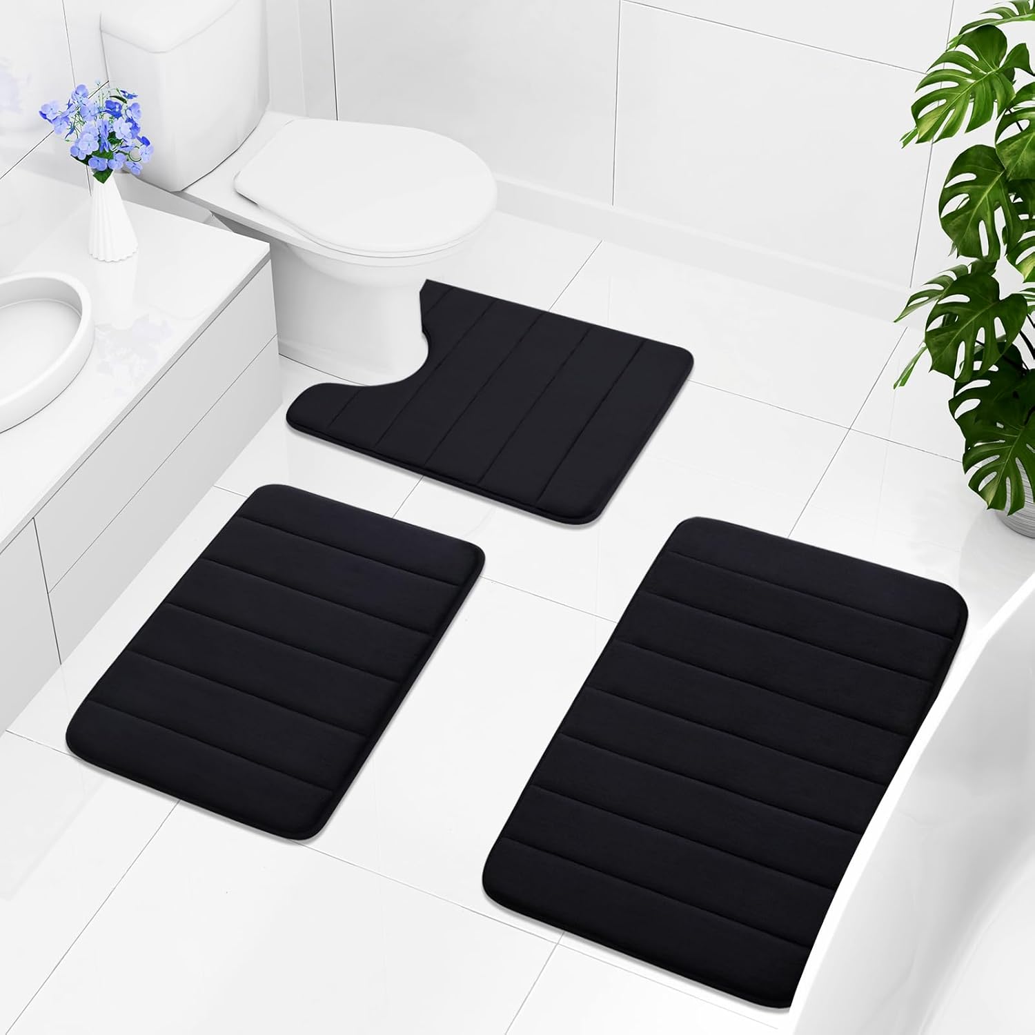 Memory Foam Bath Mat, 30" x 20", Ultra Soft and Non-Slip Bathroom Rugs
