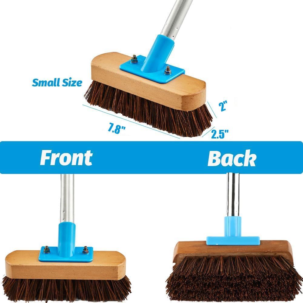 Heavy Duty Deck Brush with Long Handle – 60" Floor Scrub Brush