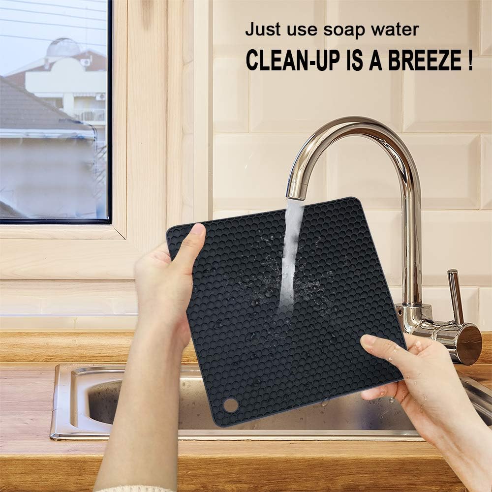 Silicone Trivet Mats – 4 Heat-Resistant Pot Holders Non-Slip Hot