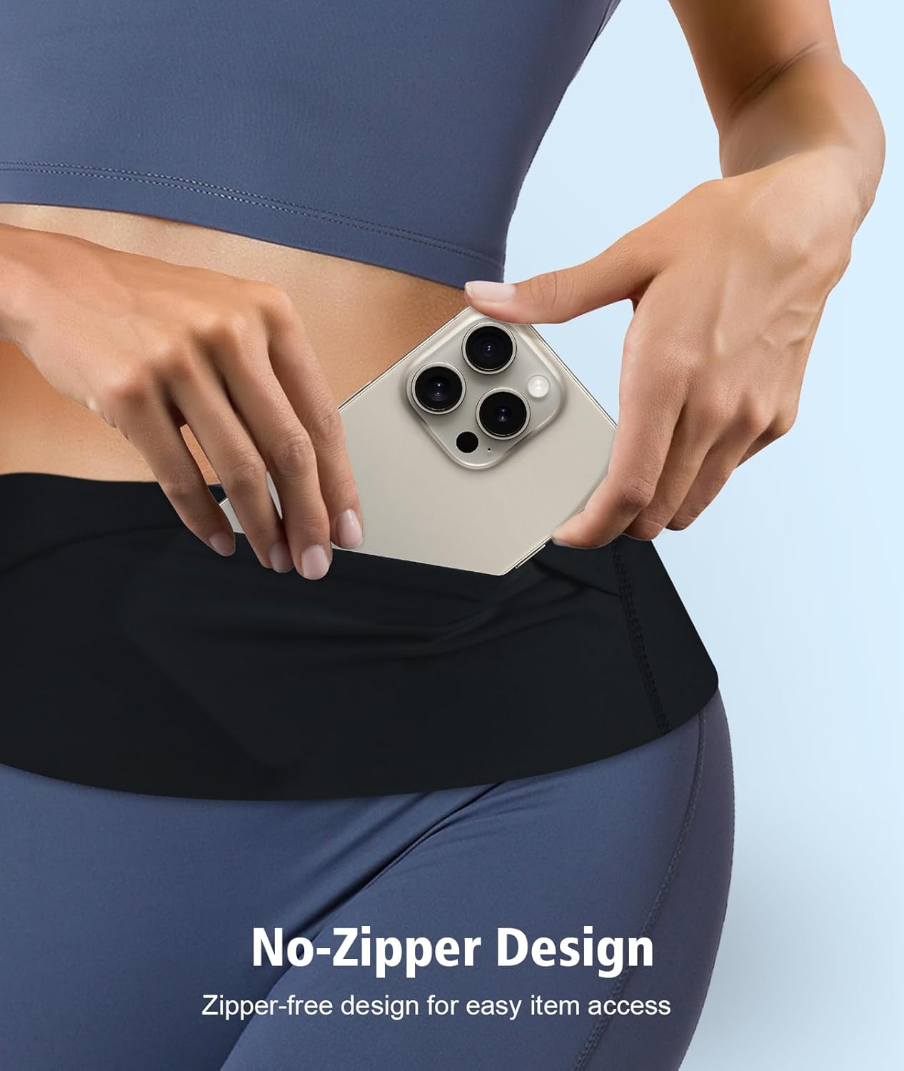 Belt with 3 Pockets – Adjustable Fanny Pack for Phones & Essentials