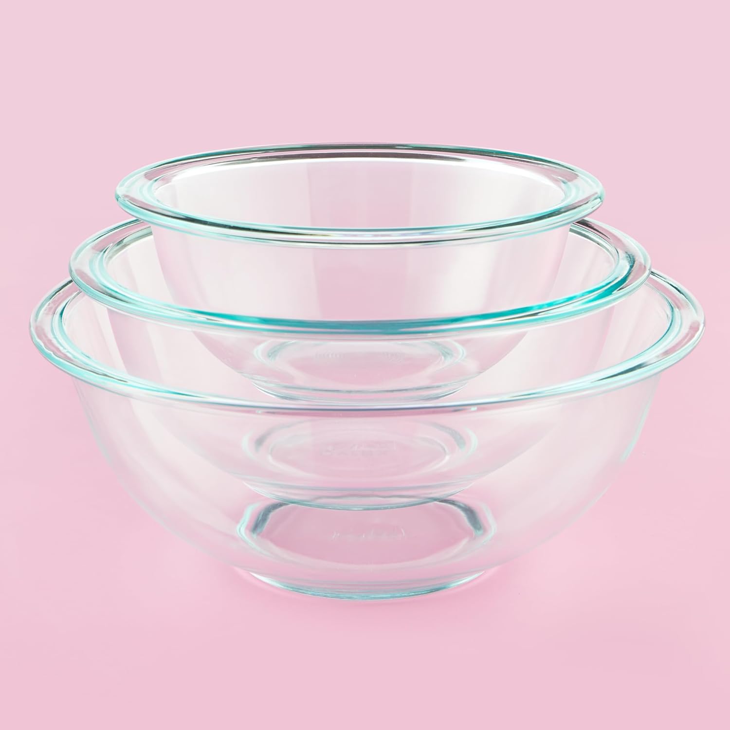 Pyrex Smart Essentials 3-Pack Prepware Set Glass Mixing Bowls