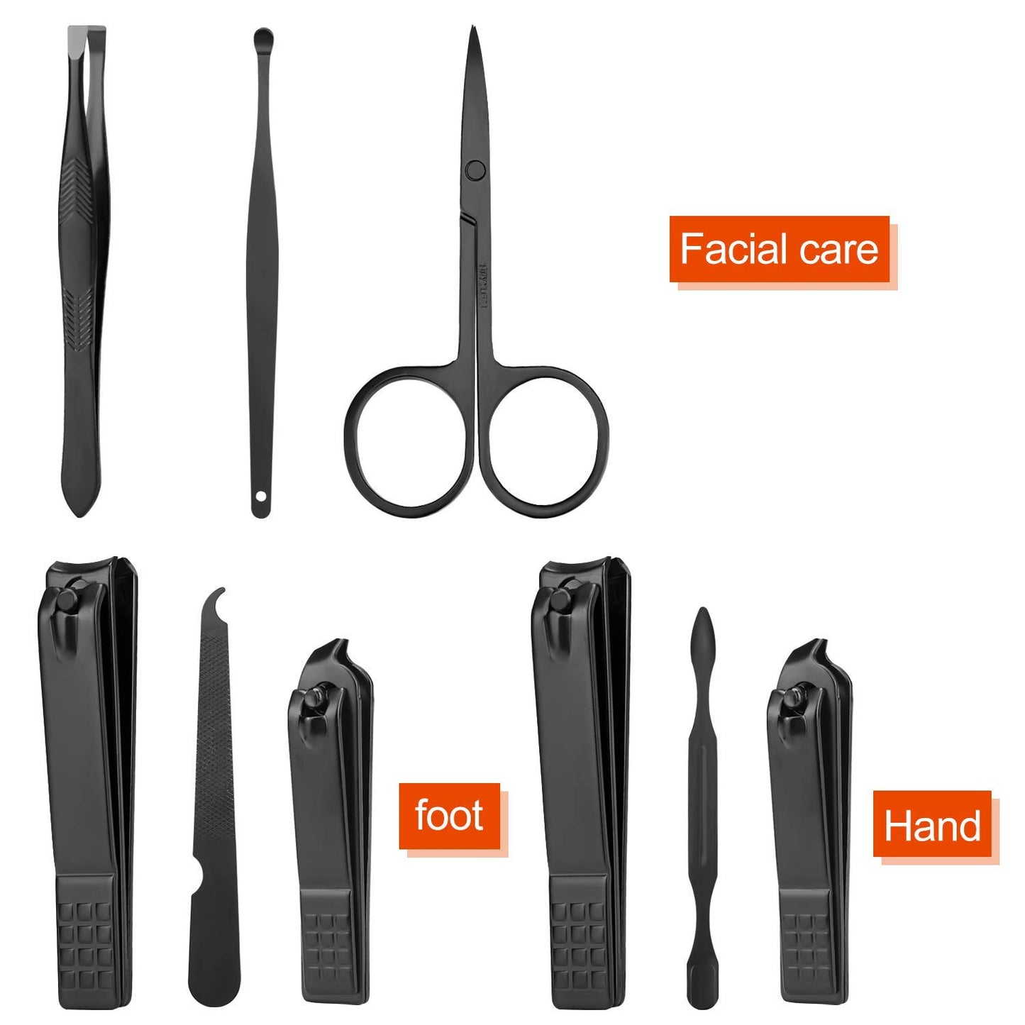 Manicure Set for Men – Professional Nail Clippers Kit with Travel Case