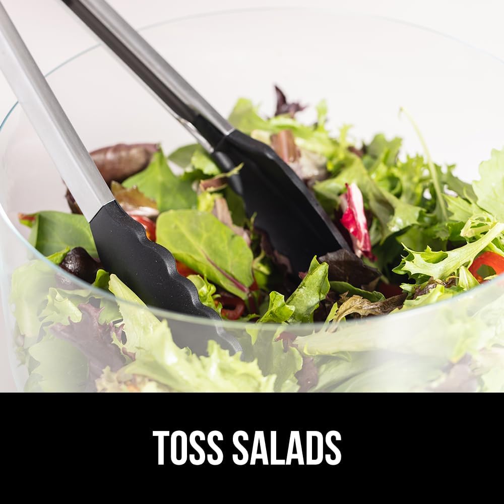 Stainless Steel Heat-Resistant Kitchen Tongs – 9" & 12" Set, Non-Scratch