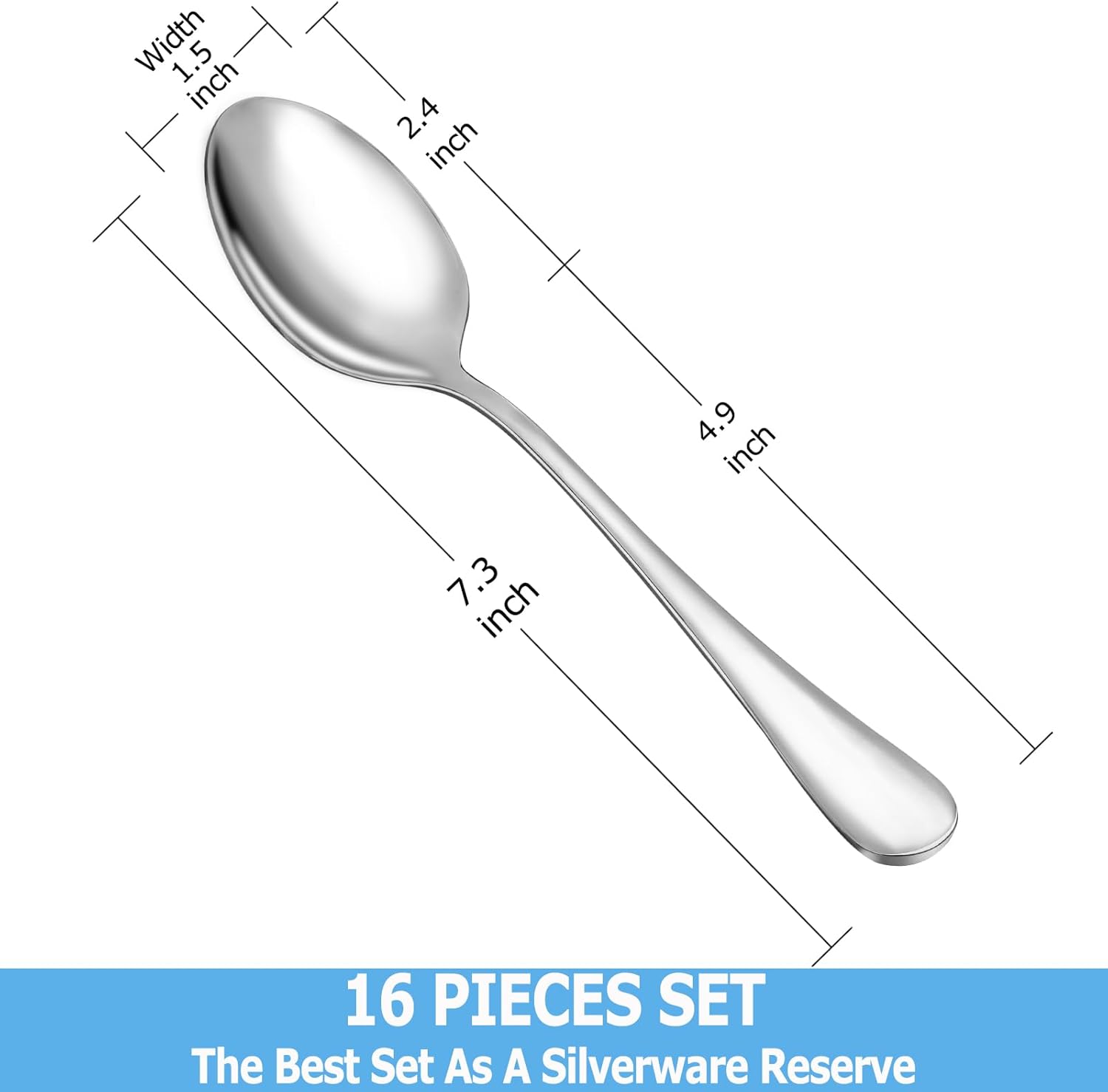 Dinner Spoon Set – Premium 18/10 Stainless Steel Silverware