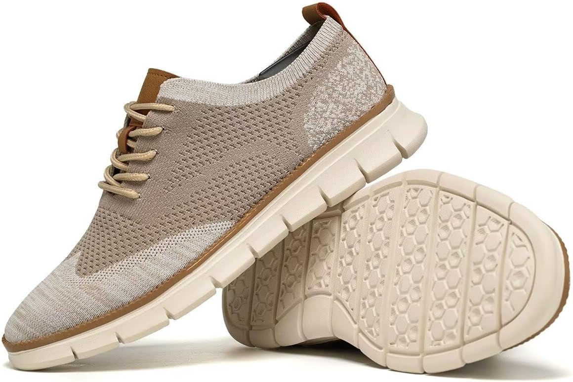Men’s Casual Dress Oxfords – Breathable Knit Business Shoes