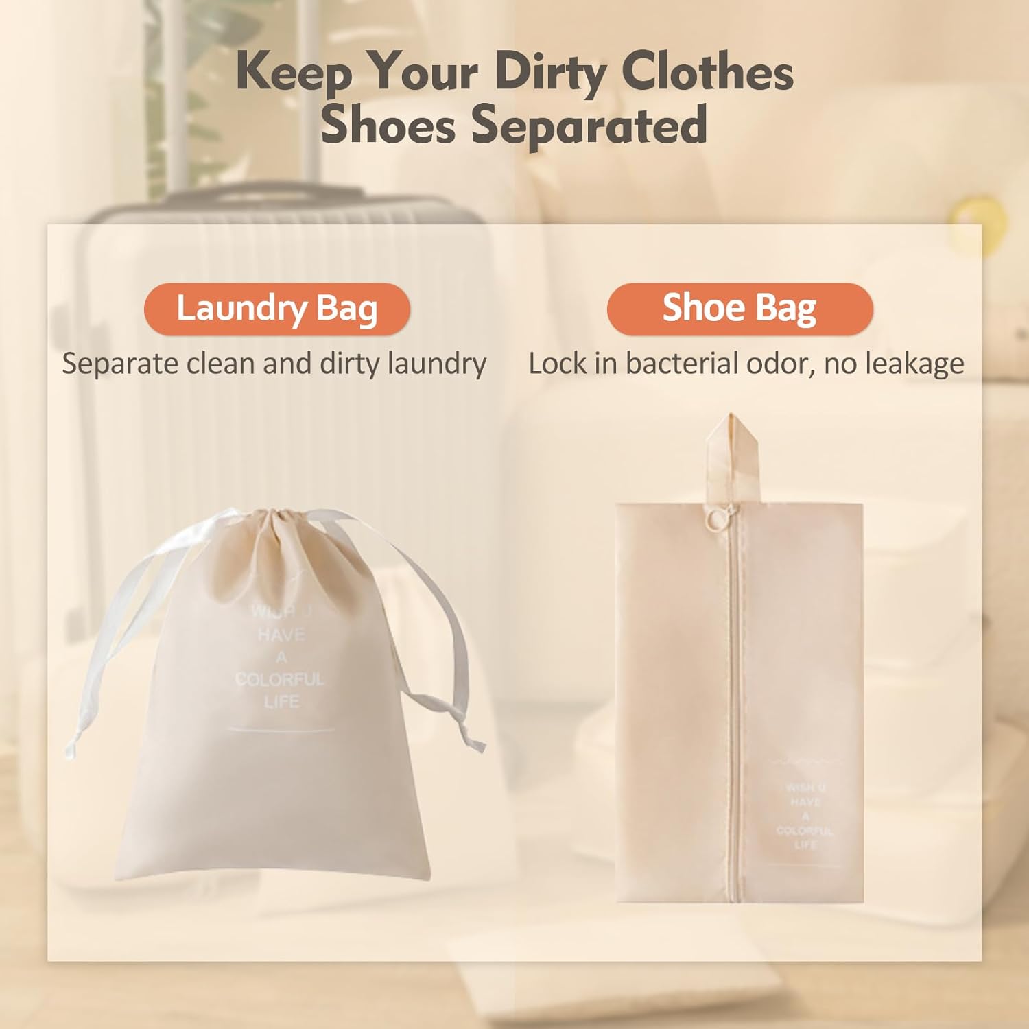 8-Piece Travel Packing Cubes Set – Mesh Compression Luggage Organizers