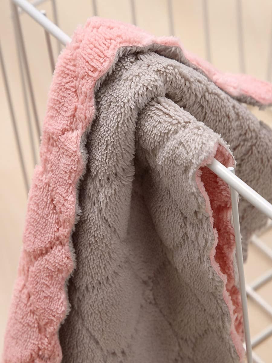 Microfiber Kitchen Washcloths – Super Absorbent Coral Velvet Dishtowels