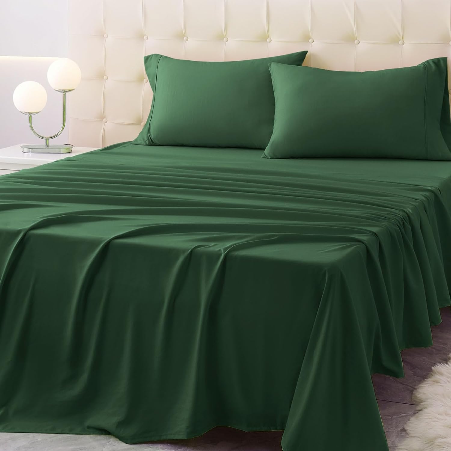 Full-Size 4-Piece Microfiber Sheet Set – Soft, Cooling, Wrinkle-Free Bedding