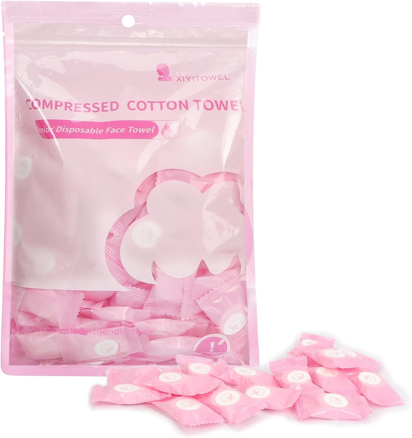 100 PCS Mini Compressed Cotton Towels – Portable Disposable Face