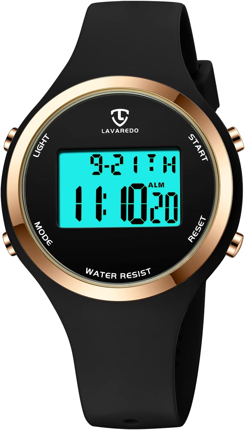 Women’s Digital Sports Watch – Waterproof Outdoor Watch with Alarm
