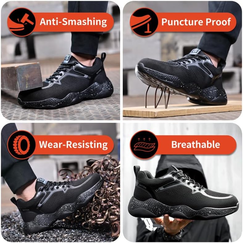 Lightweight Steel Toe Work Shoes for Men &amp; Women – Lightweight, Breathable