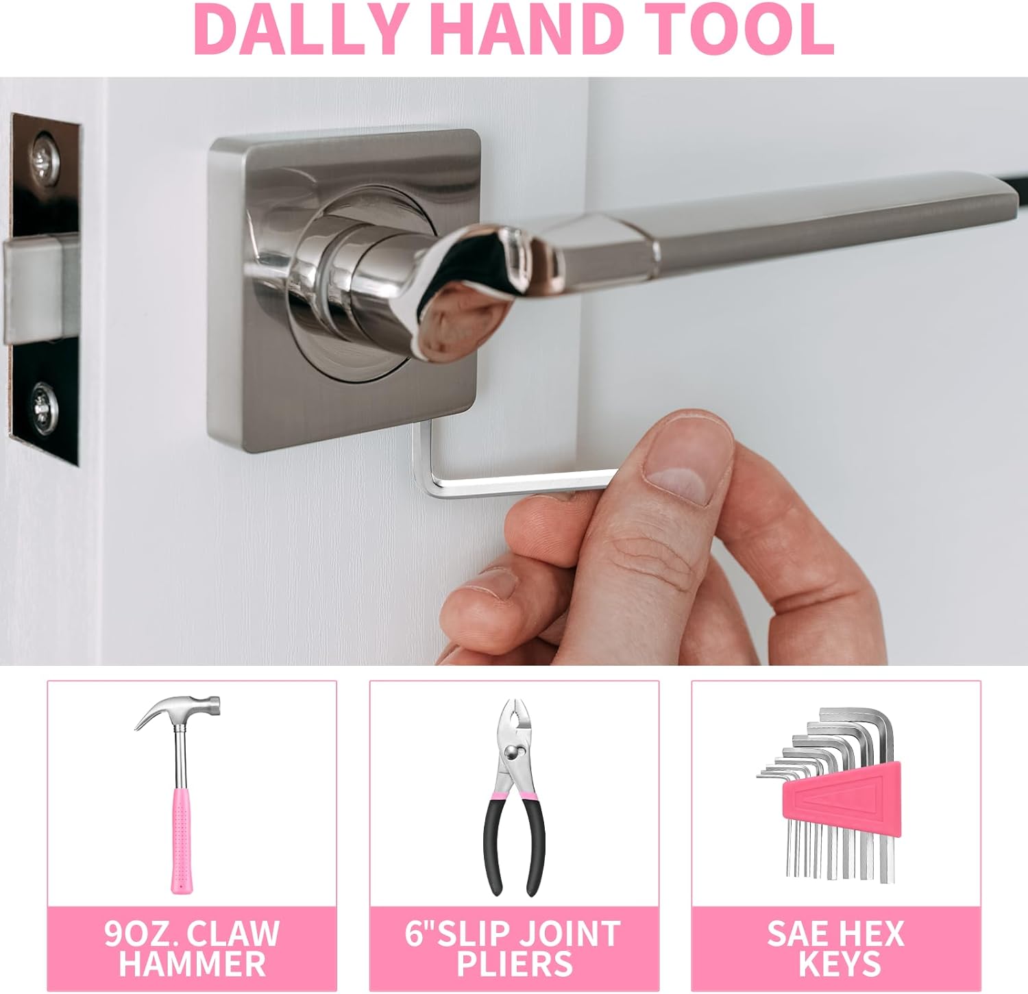 39-Piece Pink All-Purpose Tool Kit for Women – Compact Household
