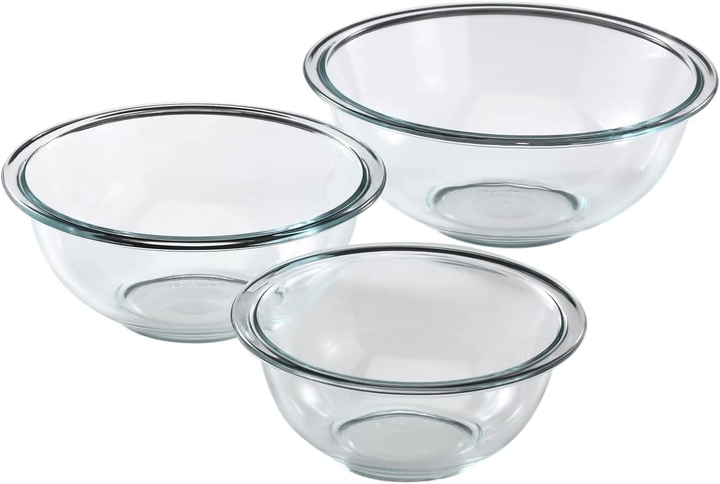 Pyrex Smart Essentials 3-Pack Prepware Set Glass Mixing Bowls