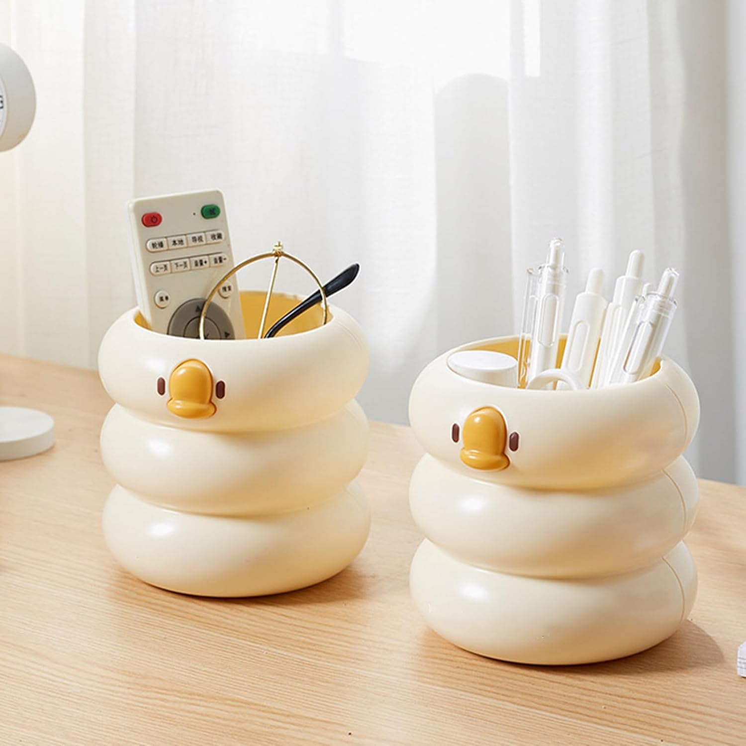 Cute Duck Desk Organizer – Pen, Pencil Makeup Brush Holder
