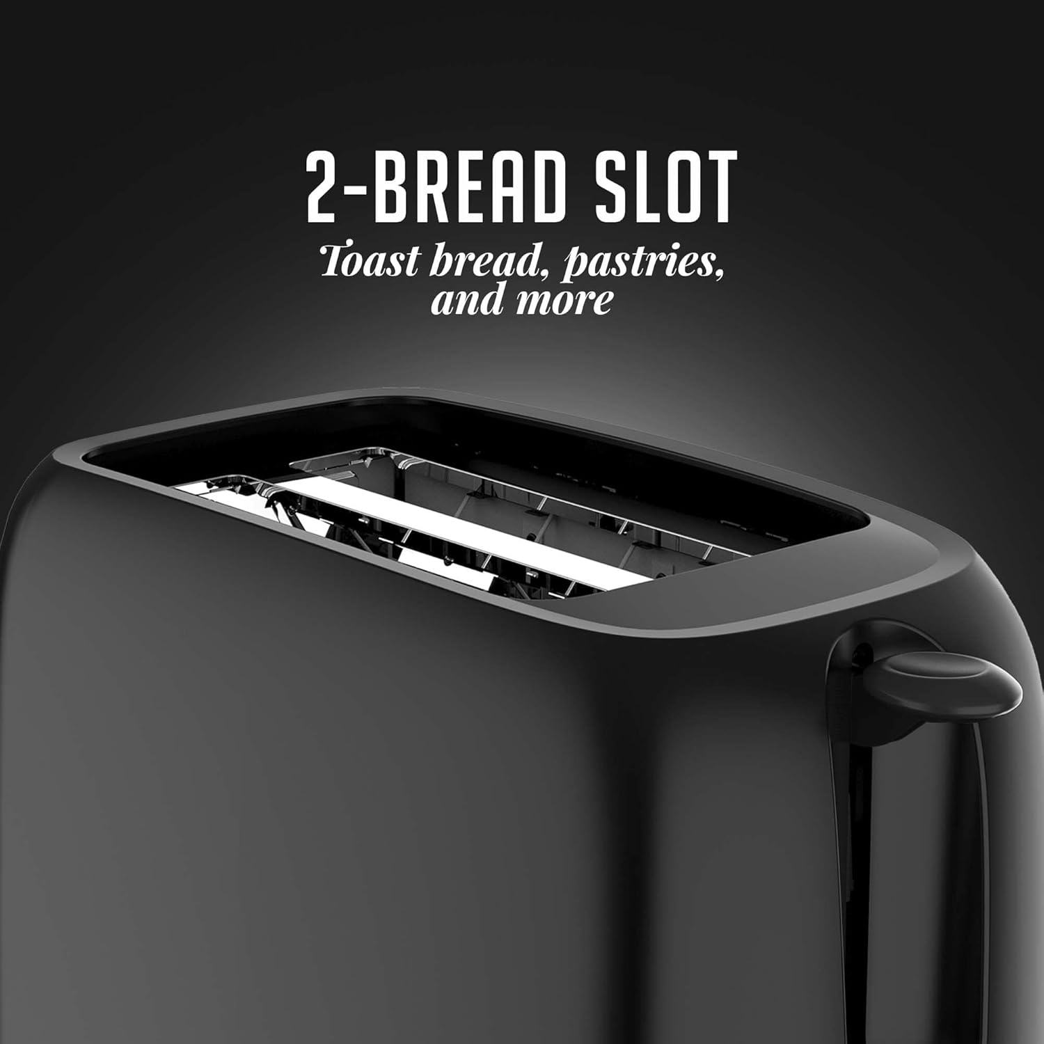 Electric 2-Slice Toaster with 6-Shade Browning & Removable Tray