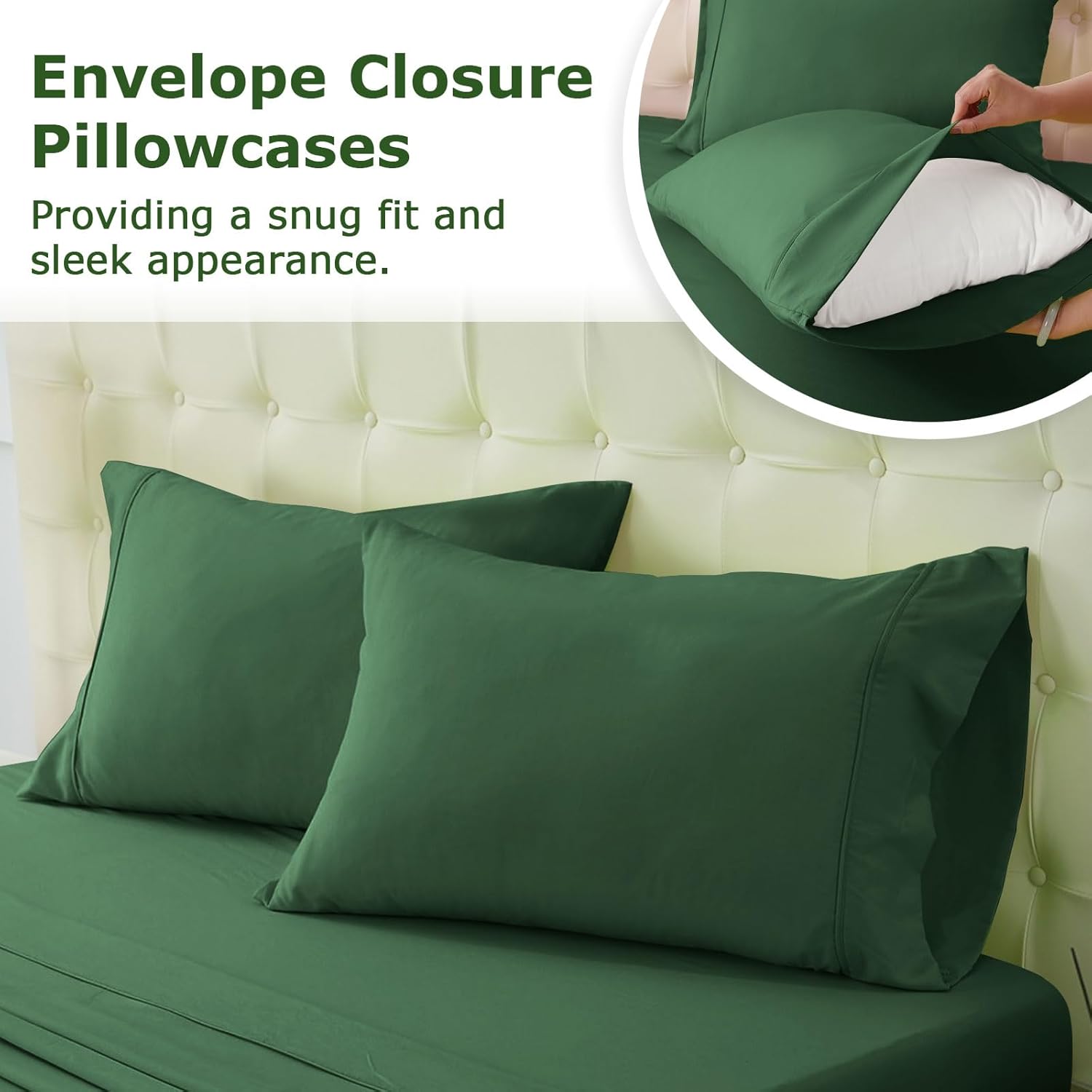 Full-Size 4-Piece Microfiber Sheet Set – Soft, Cooling, Wrinkle-Free Bedding