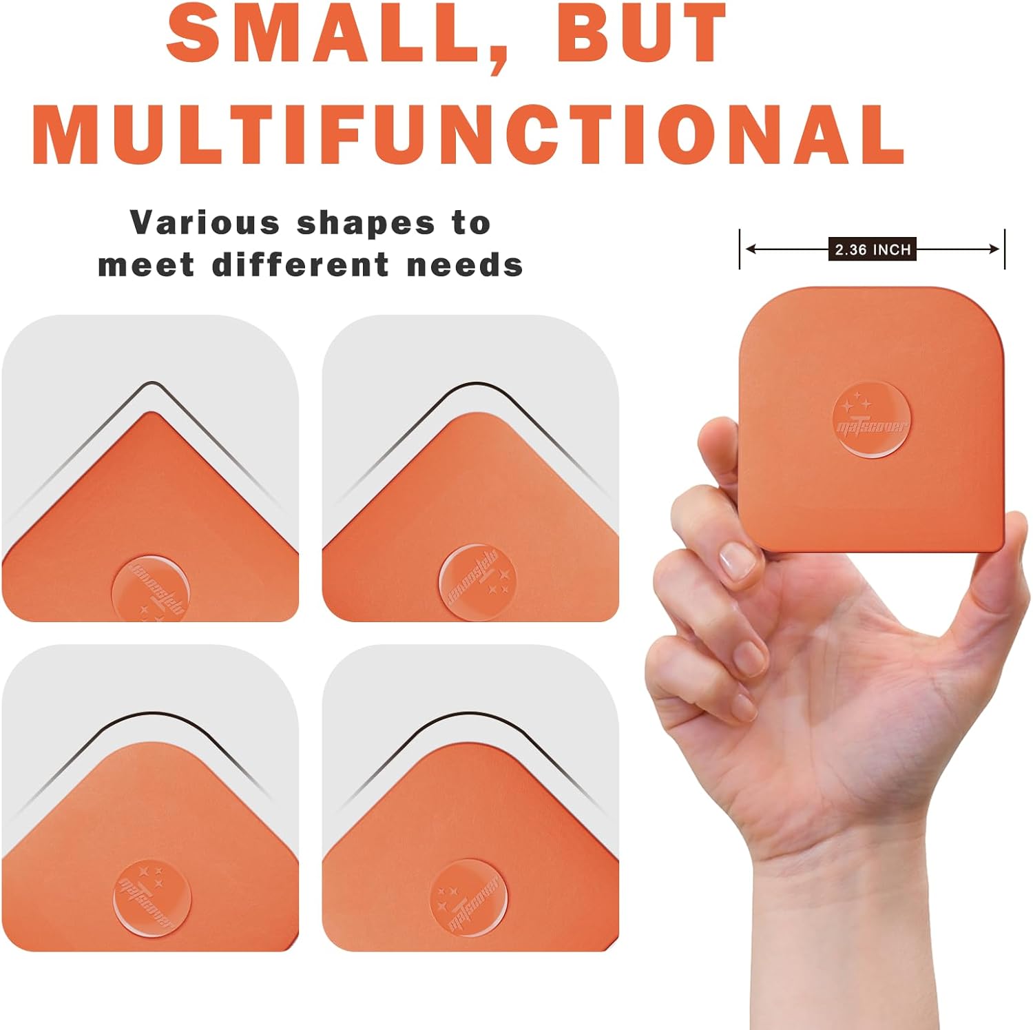 Pan Scraper Set 5 Pcs Pot Scraper Plastic, Non-Scratch for Cast Iron sturdy and reusable