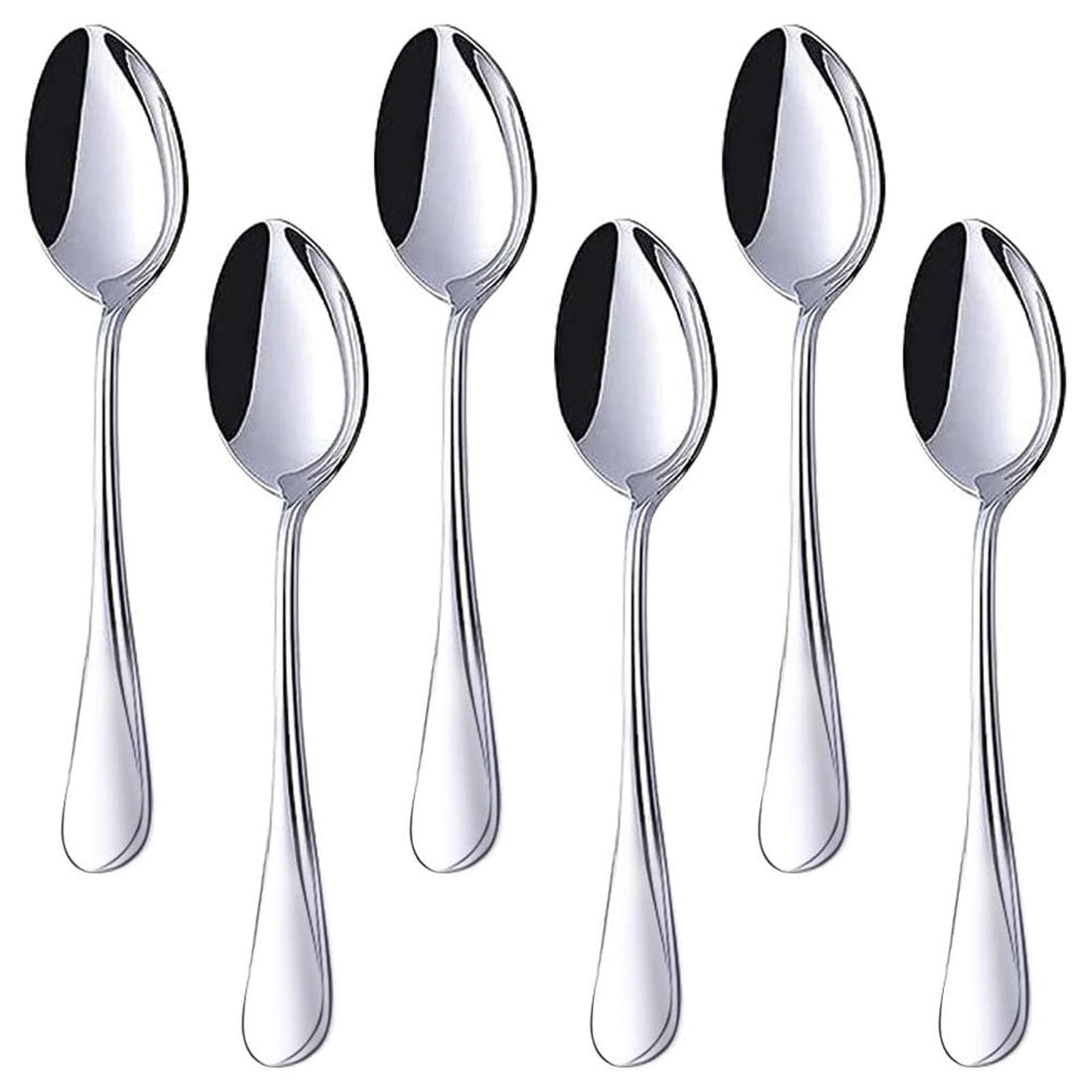 6-Piece Stainless Steel Teaspoon Set – 6.7 Inch Durable Dessert Spoons