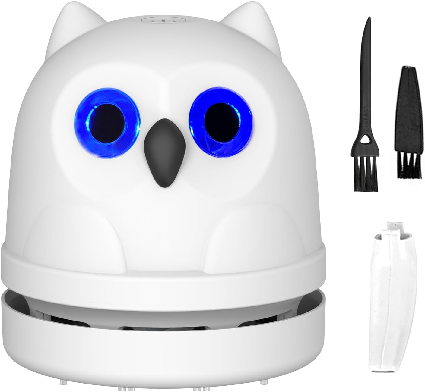 Mini Owl Desktop Vacuum Cleaner – Portable USB Rechargeable Crumb Sweeper