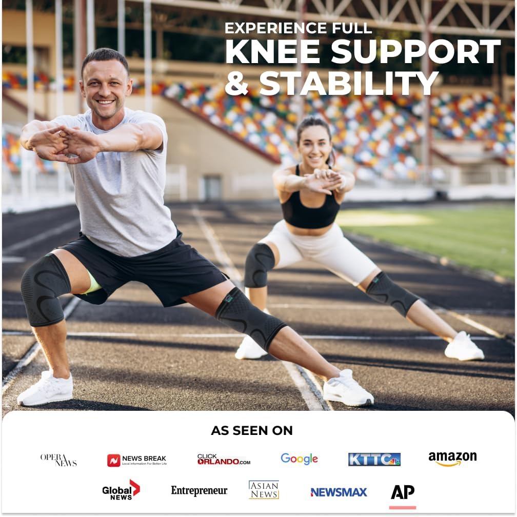 Compression Knee Brace 2-Pack – Pain Relief & Support Sleeves
