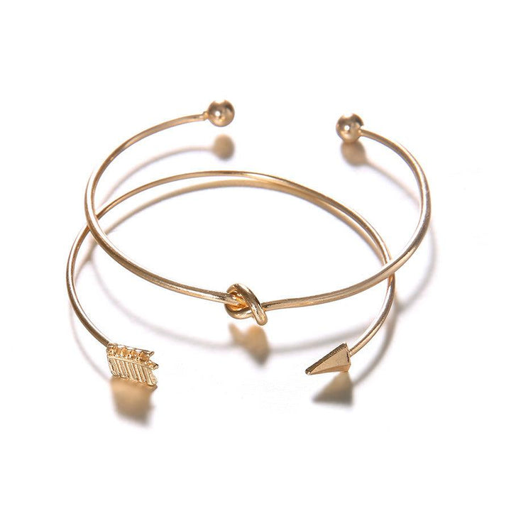 Women's Vintage Arrow Cuff & Knotted Bracelet