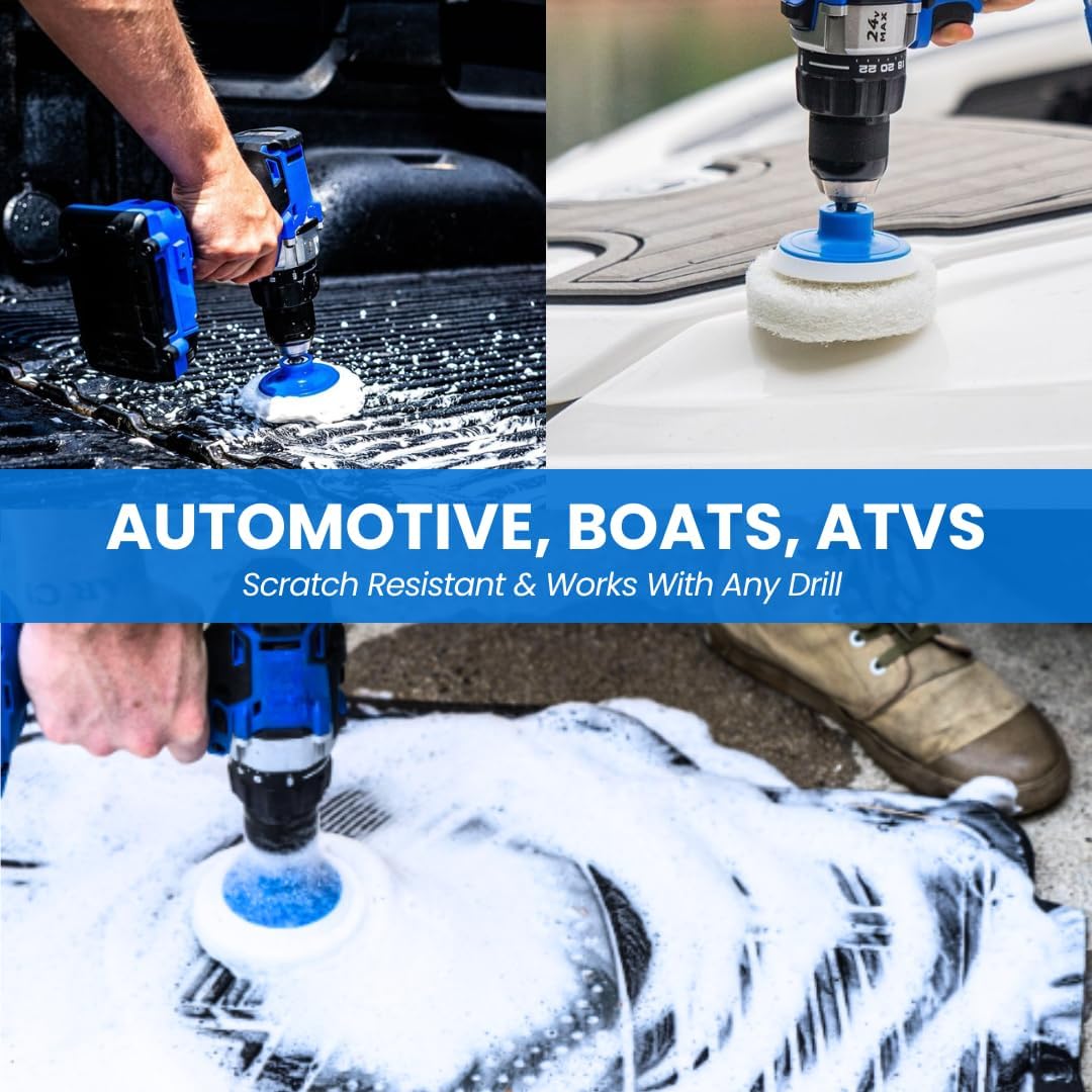 7 Pack Drill Brush Set for Deep Cleaning – Scratch Resistant – Ideal