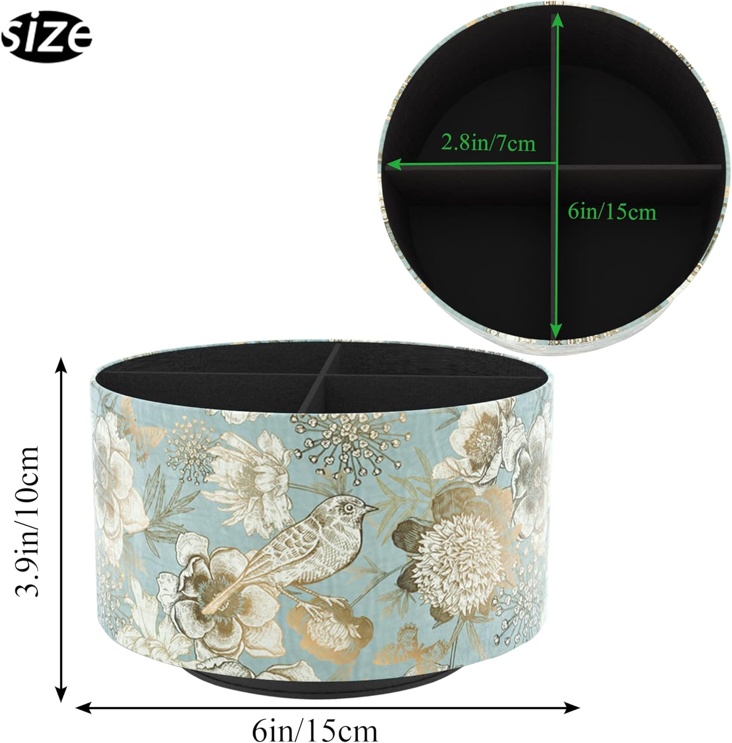 360° Rotating Leather Desk Organizer – Blue Bird Art Supply