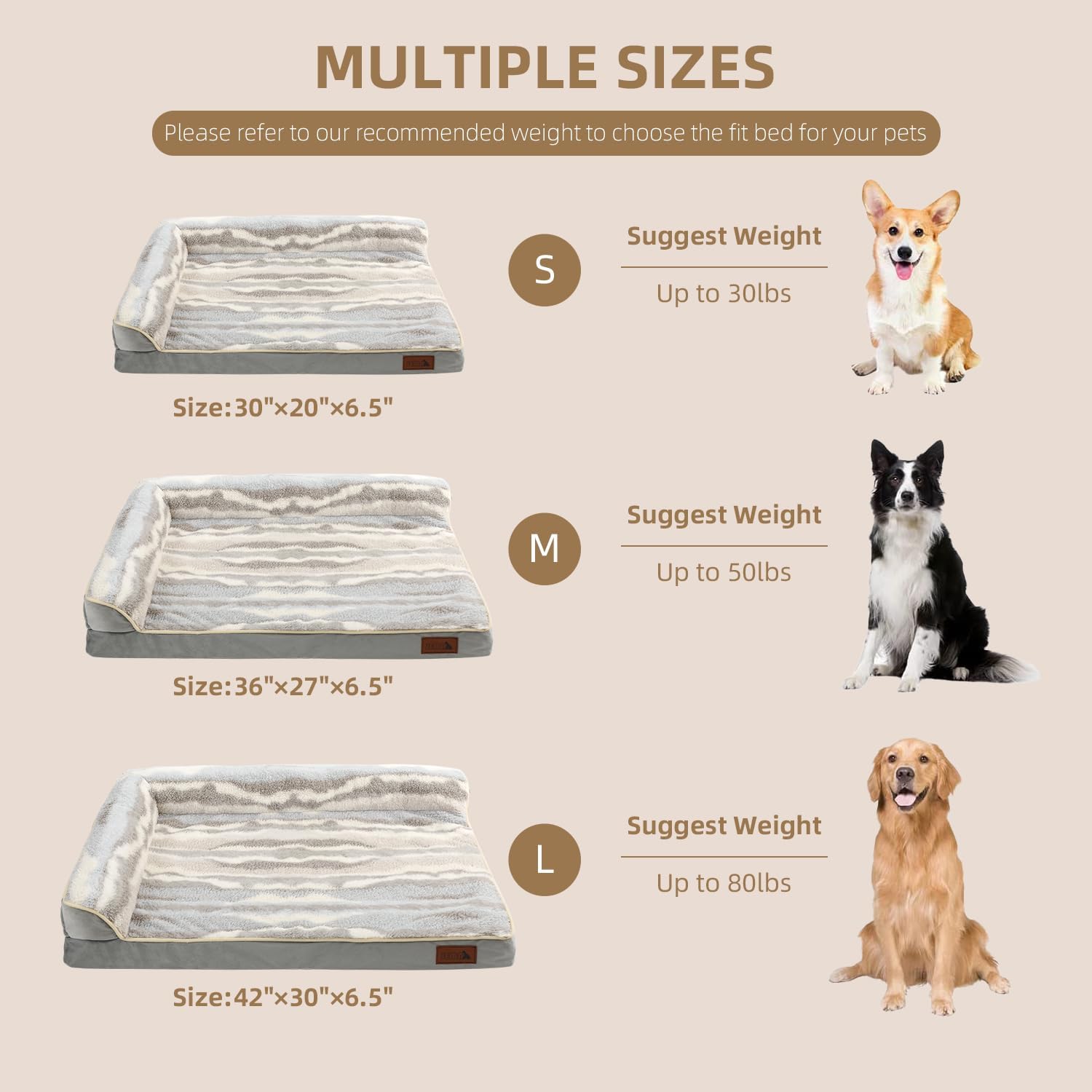 Orthopedic Dog Bed – Large, L-Shaped Sofa with Washable Cover high-quality