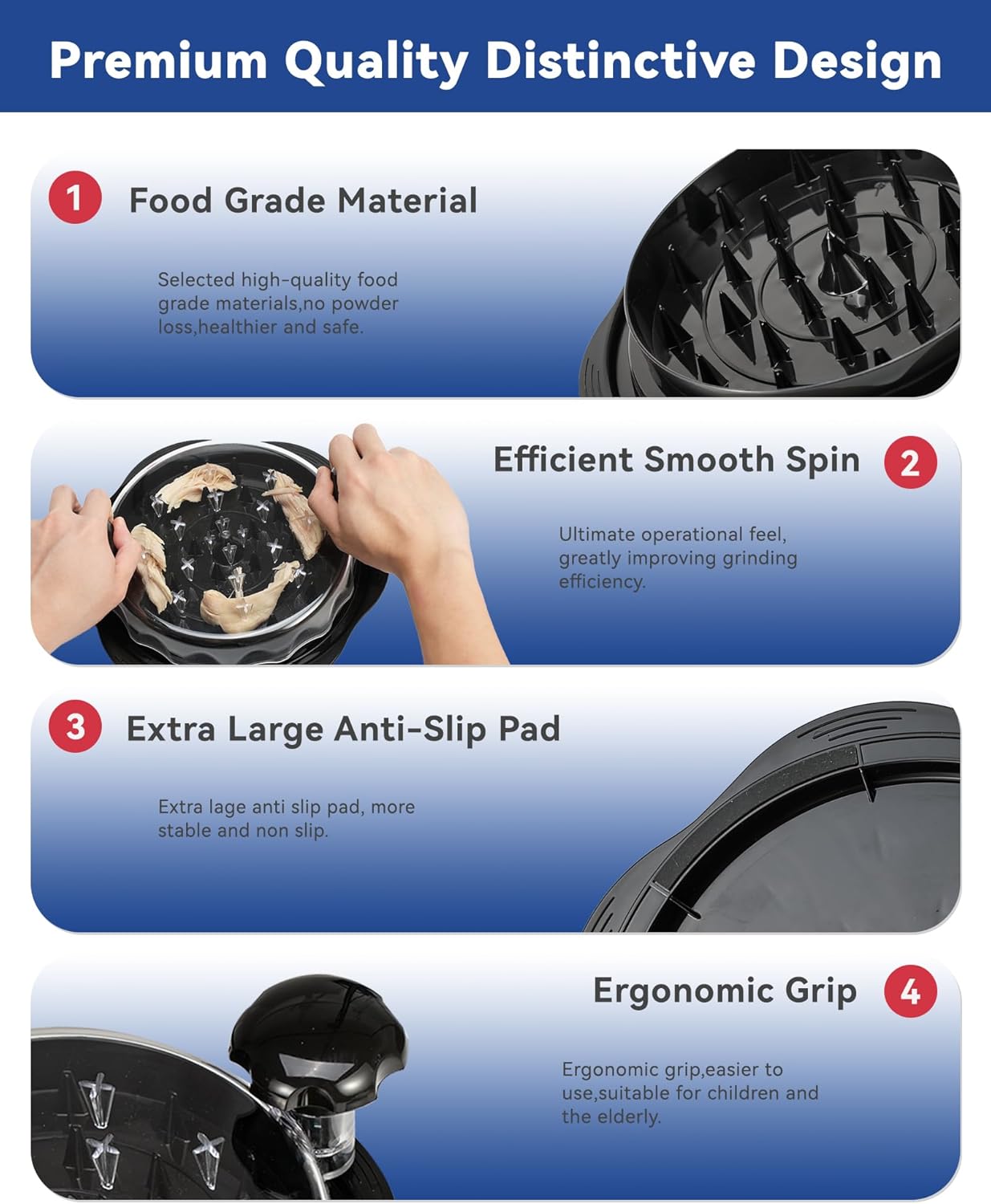 Chicken Shredder Tool Twist for Kitchen Manual Chicken Breast Grinder Machine