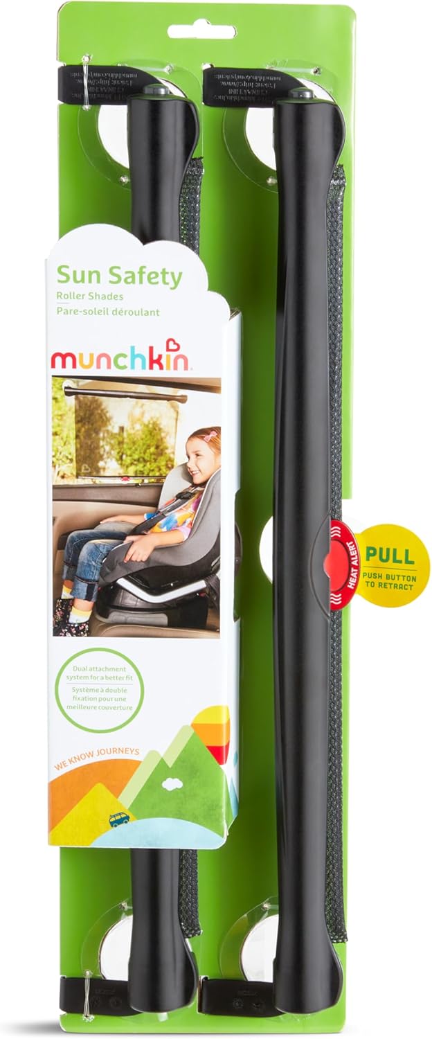 Car Window Sun Shade 2-Pack with Heat Alert – UV Protection Baby Car Shades