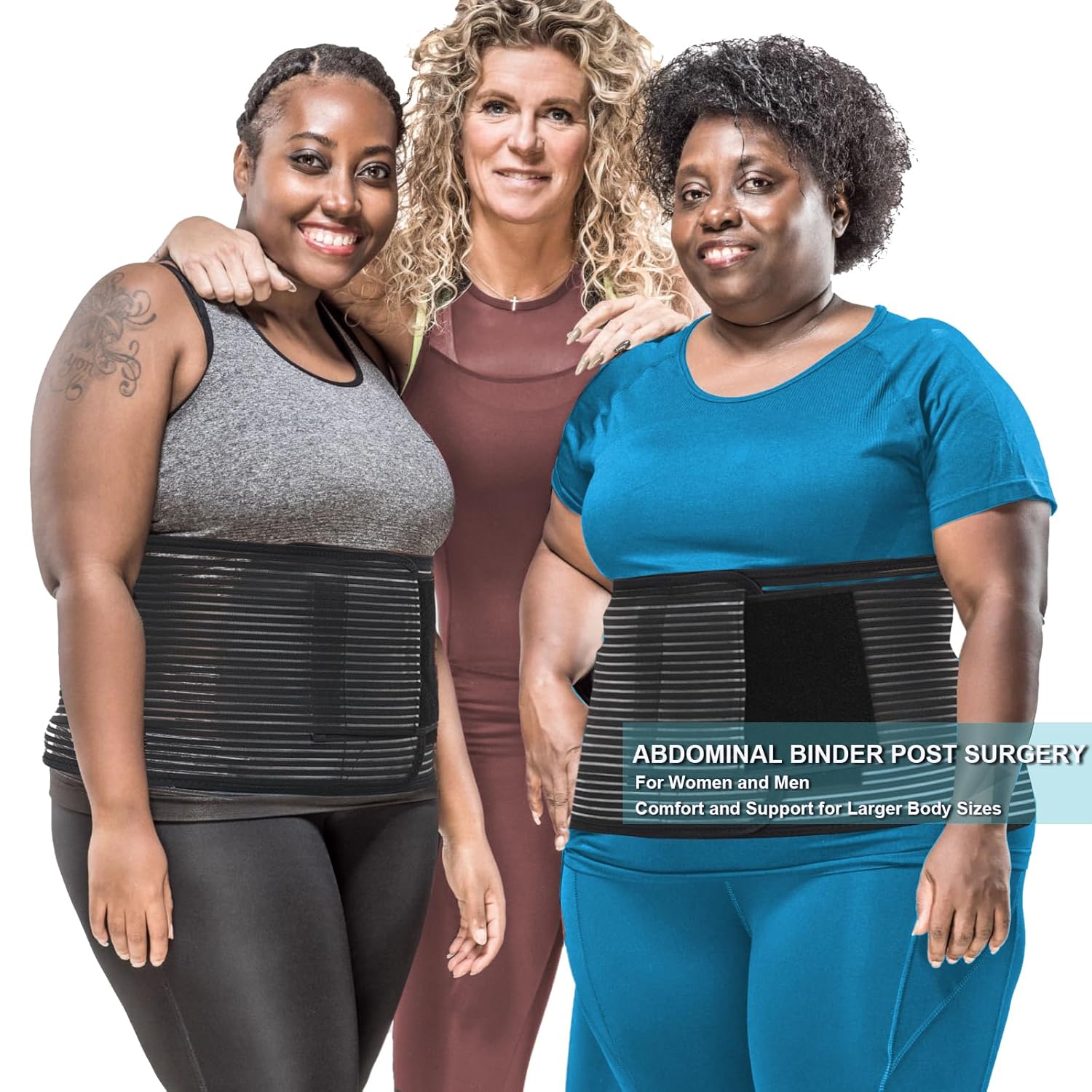 Plus Size Abdominal Binder – Post Surgery & Postpartum Belly Wrap L/XL