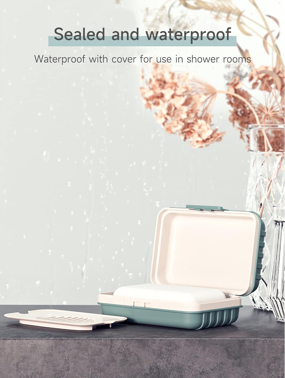 Travel Soap Dish with Lid – Portable Leakproof Soap Case with Drain Tray