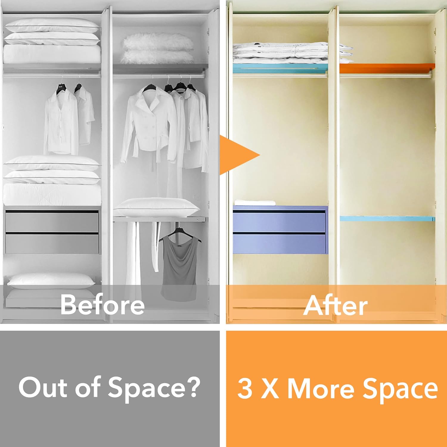 SpaceAid Jumbo Vacuum Storage Bags – Space Saver Compression